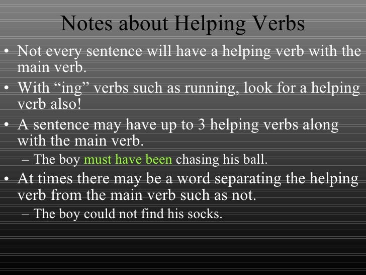 My verbs