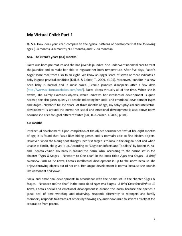 Virtual child paper apa format picture