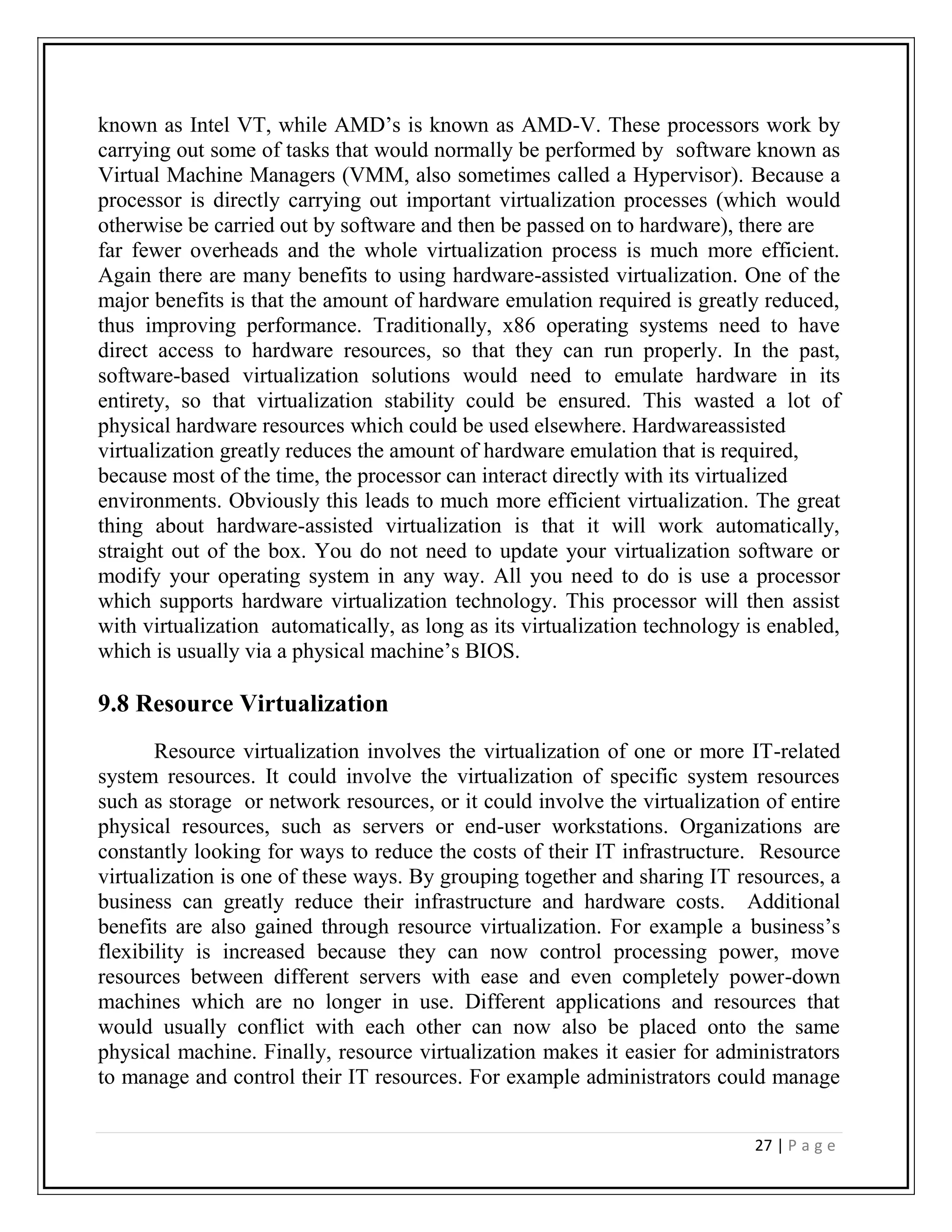 Virtualization in cloud computing