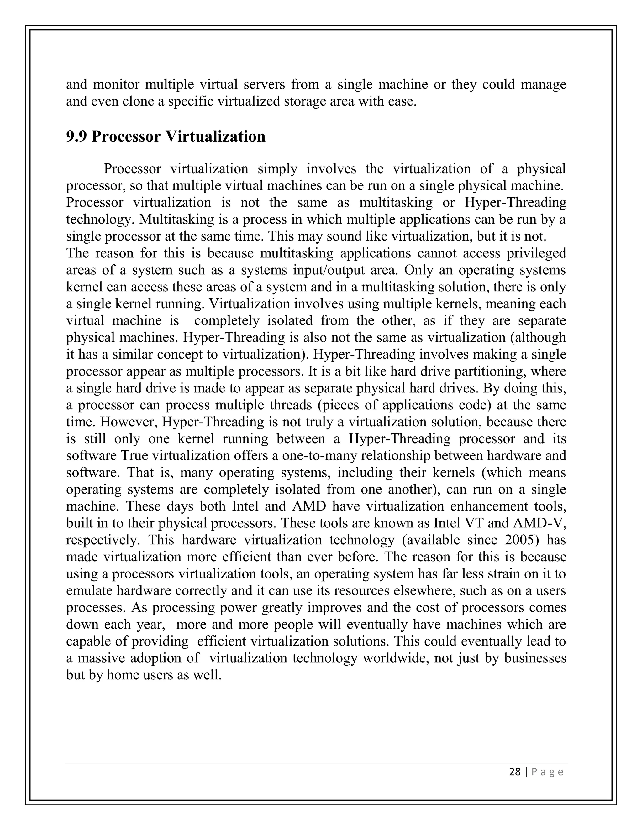 Virtualization in cloud computing