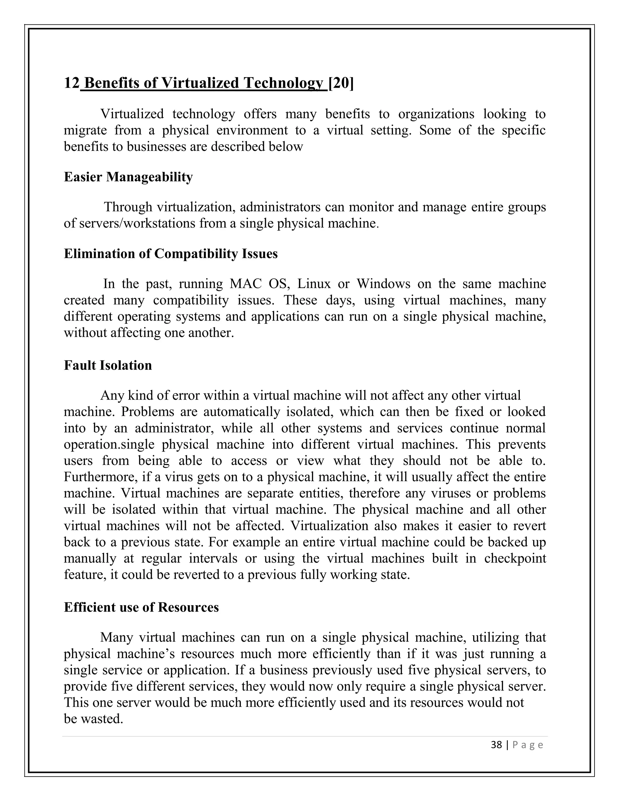 Virtualization in cloud computing