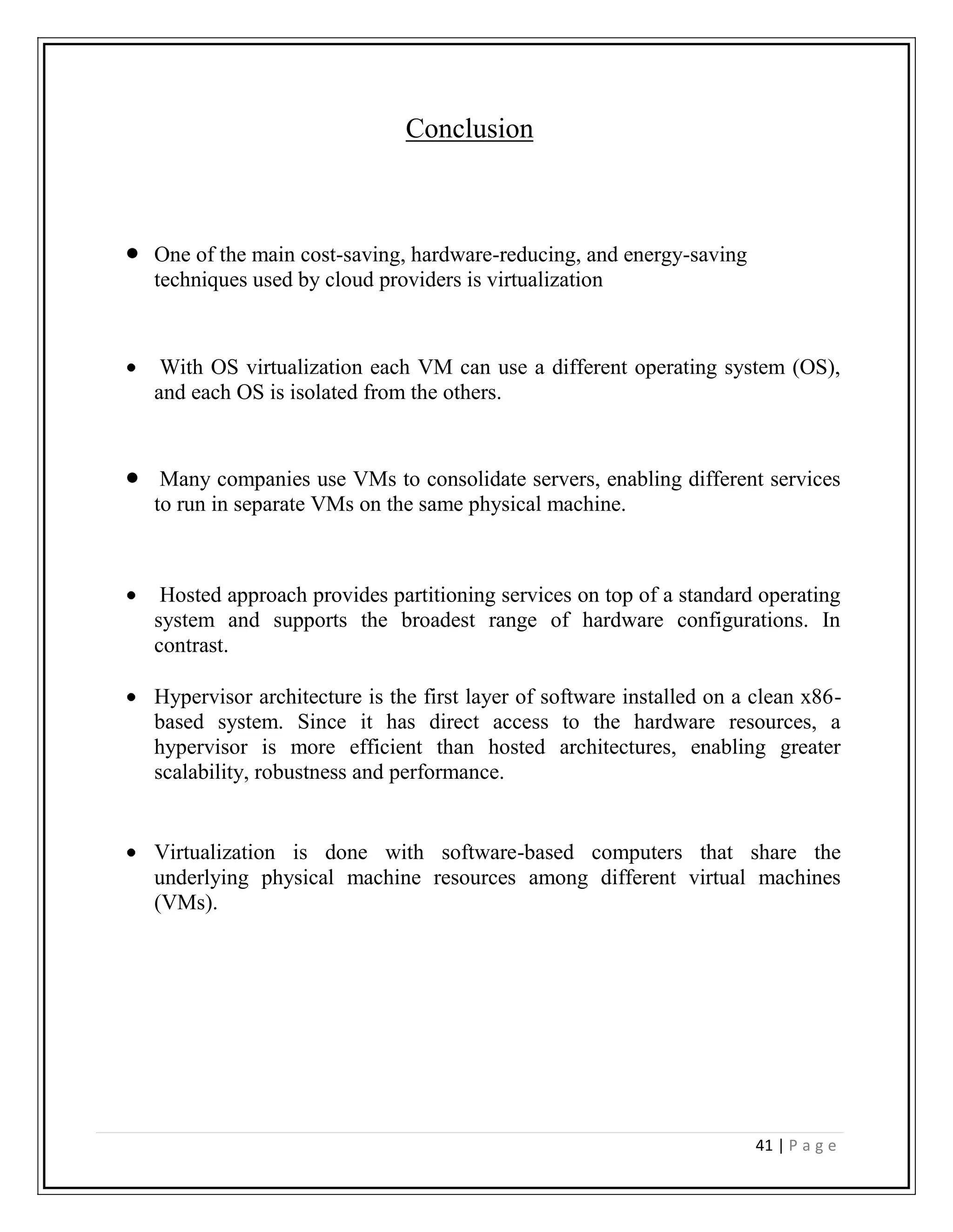 Virtualization in cloud computing