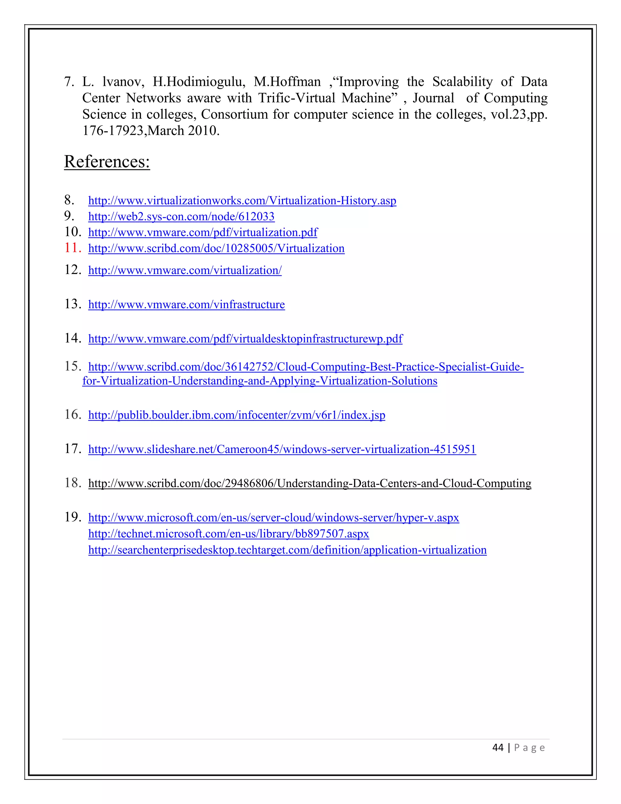 Virtualization in cloud computing