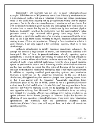   http://www.scribd.com/doc/10285005/Virtualization  http://www.vmware.com/virtualization/<br />  http://www.vmware.com/vinfrastructure<br />  http://www.vmware.com/pdf/virtualdesktopinfrastructurewp.pdf  http://www.scribd.com/doc/36142752/Cloud-Computing-Best-Practice-Specialist-Guide-               for-Virtualization-Understanding-and-Applying-Virtualization-Solutions<br />  http://publib.boulder.ibm.com/infocenter/zvm/v6r1/index.jsp<br />  http://www.slideshare.net/Cameroon45/windows-server-virtualization-4515951<br />  http://www.scribd.com/doc/29486806/Understanding-Data-Centers-and-Cloud-Computing<br />  http://www.microsoft.com/en-us/server-cloud/windows-server/hyper-v.aspx