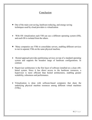 Virtualization in cloud computing