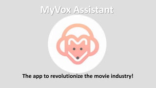 MyVox Assistant
The app to revolutionize the movie industry!
 