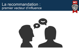 La recommandation :
premier vecteur d’influence
 
