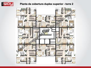 Planta da cobertura duplex superior - torre 2
 