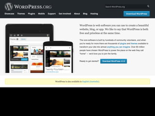 Pros
• Security - better than what I had
• PHP-based
• Responsive themes
• Plugins!
• Better admin UX - including ACL & ve...