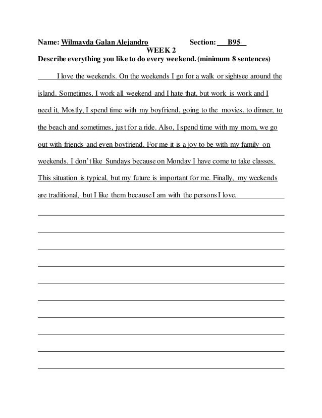 My Weekends Journal 2 My Weekends Journal 2