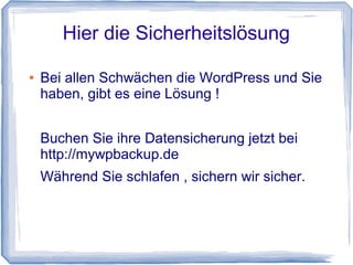 Zero Day Update


    Haben Sie schon mal einen Zero Day Update
    von WordPress übersehen ?

    Wie informieren Sie sich über aktuelle Updates
    von WordPress TÄGLICH?

    Wussten Sie das ein nicht installierter Zero Day
    Update von WordPress ein Angriffspunkt ist für
    weltweit über 100 Millionen Webseiten?
 