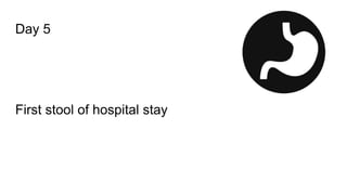 Day 5
First stool of hospital stay
 