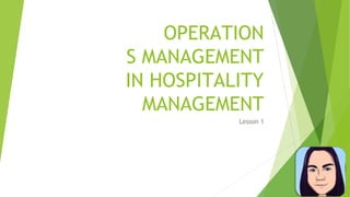 Operations Management Introduction 2nd yr | PPTX