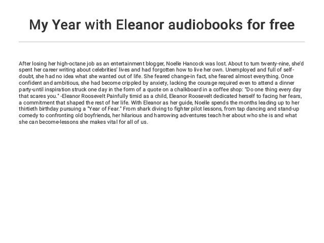 My year with eleanor discussion questions My year with eleanor discussion questions