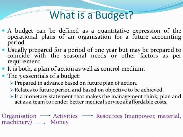 define budget and its types