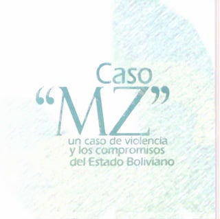 Caso "MZ" un caso de violencia y los compromisos del Estado Boliviano
