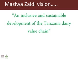 Maziwa Zaidi Vision of Success: Translating the Theory of Change into tangible benefits in the ‘pockets’ of beneficiaries