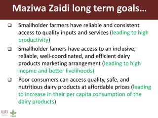Maziwa Zaidi Vision of Success: Translating the Theory of Change into tangible benefits in the ‘pockets’ of beneficiaries