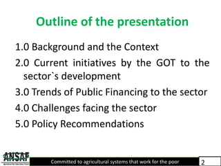 Inclusive investment opportunities in Tanzania’s dairy value chains: Exploiting the Evidence: What next for Policy Advocacy?     Presented by Audax Rukonge (ANSAF) at the Maziwa Zaidi Policy Forum, Dar es Salaam, 23-24 May 2017