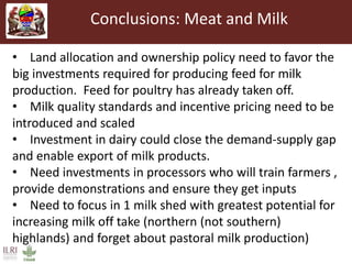  Tanzania Livestock Master Plan:  Milk results for the Sector Analysis (2016-2031)