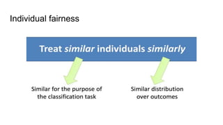 Individual fairness
 