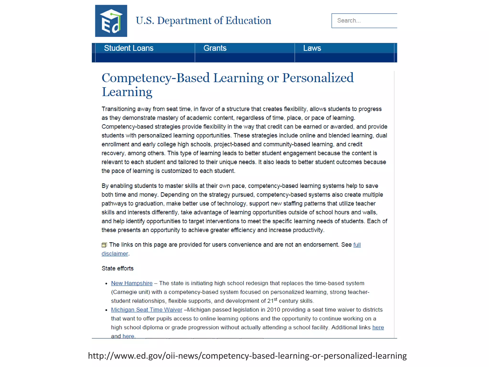 http://www.ed.gov/oii-news/competency-based-learning-or-personalized-learning
 