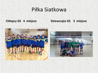 Piłka Siatkowa
Chłopcy GS 4 miejsce Dziewczęta GS 5 miejsce
 