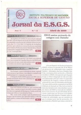 N.º 12 jornal da e.s.g.s   abril de 2000 ano ii