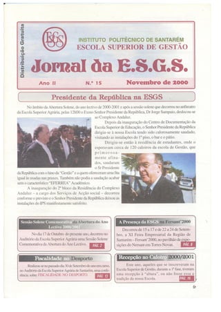 N.º 15 jornal da e.s.g.s   novembro de 2000 ano ii
