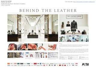 BEHIND THE LEATHER
DESIGN LION: GOLD
PEOPLE FOR THE ETHICAL TREATMENT OF ANIMALS
OGILVY & MATHER
Case study video: https:/...