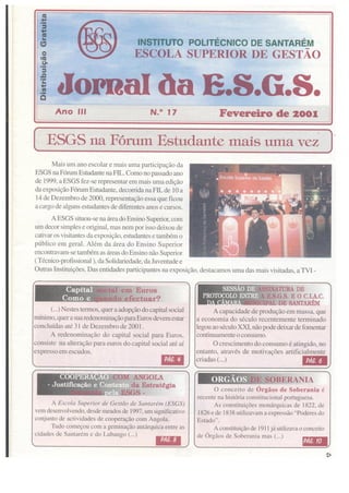 N.º 17 jornal da e.s.g.s   fevereiro de 2001 ano iii
