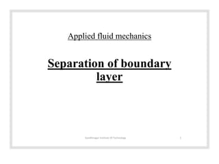 Separation of boundary layer | PPTX
