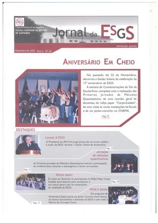 N.º 26 jornal da e.s.g.s   dezembro de 2002 ano v