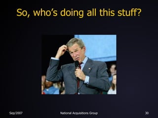 So, who’s doing all this stuff? 