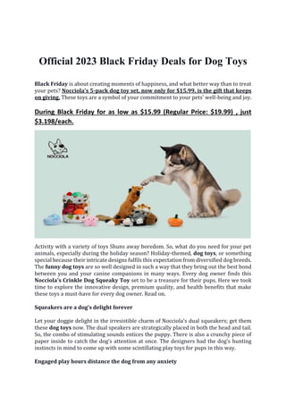 Official 2023 Black Friday Deals for Dog Toys