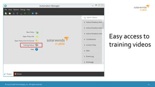© 2015 N-able Technologies, Inc. All rights reserved. 21
A great IT support experience
Easy access to
training videos
 