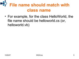 N E T Coding Best Practices | PPT