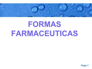 FORMAS FARMACEUTICAS 