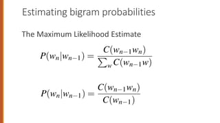 Wn Equation An N-Gram Language Model predicts the next word in a sequence | PDF