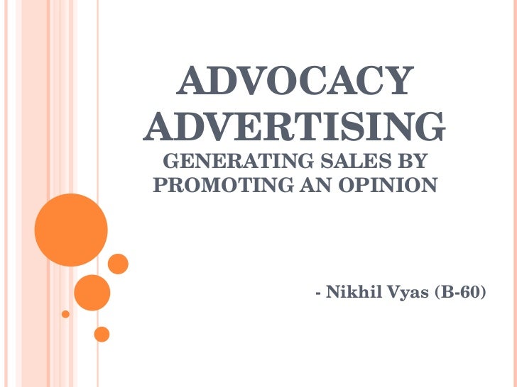 N.V. Advocacy Advertising