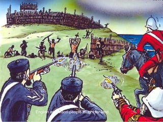 English and Maori people fought for land   