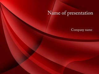 Name of presentation Company name 