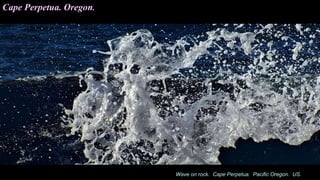 Wave on rock. Cape Perpetua. Pacific Oregon. US.
Cape Perpetua. Oregon.
 