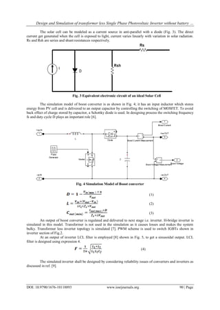 Design and Simulation of transformer less Single Phase Photovoltaic ...