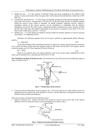 Performance Analysis Methodology for Parabolic Dish Solar Concentrators ...