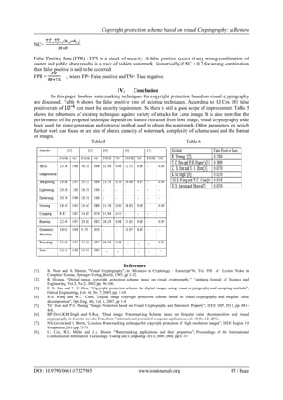 Copyright protection scheme based on visual Cryptography: A Review ...