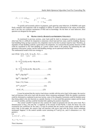 Stable Multi Optimized Algorithm Used For Controlling The Load Shedding ...