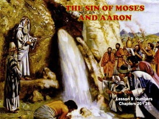 THE SIN OF MOSES AND AARON Lesson 9  Numbers  Chapters 20 - 21 