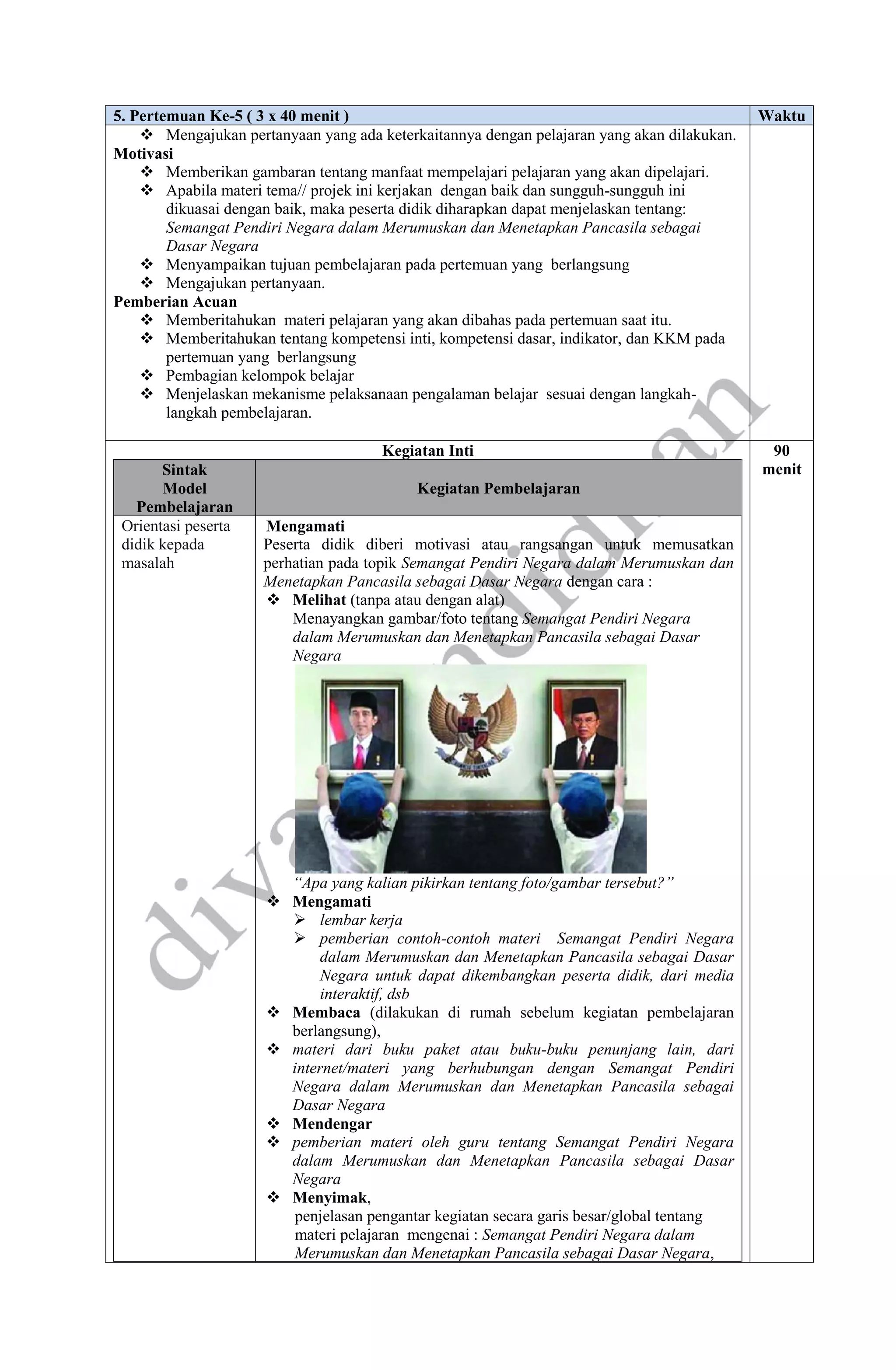 Contoh RPP Revisi 2017 Pendidikan Pancasila dan Kewarganegaraan (PPKN ...