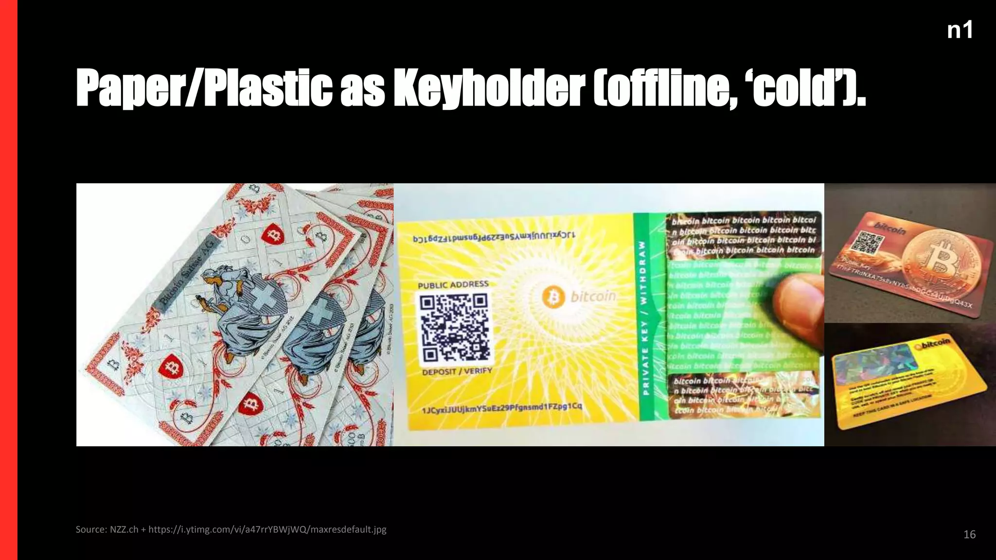 n1
Source: NZZ.ch + https://i.ytimg.com/vi/a47rrYBWjWQ/maxresdefault.jpg
Paper/Plastic as Keyholder (offline, ‘cold’).
16
 